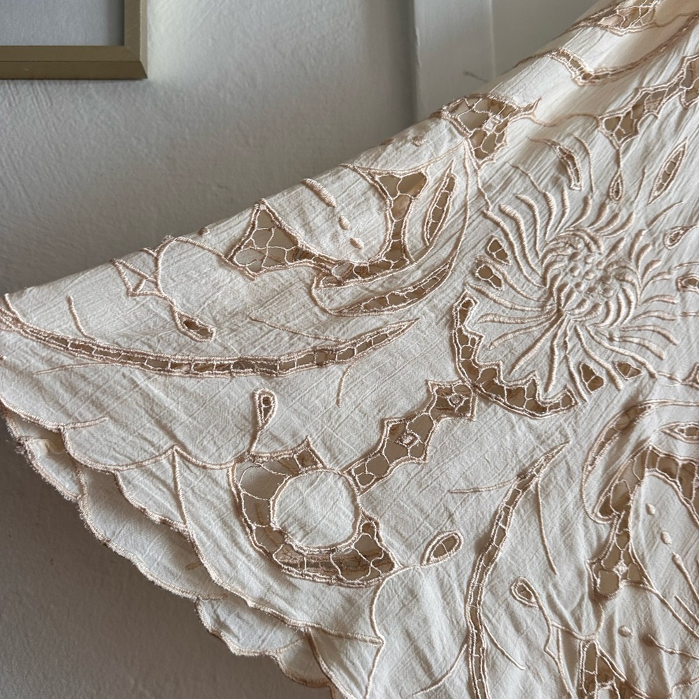 🕊️✨Free People Loveland Kimono XS/S Ivory Embroidered Boho Luxe $598 - Picture 14 of 15